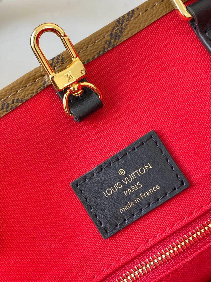 LV OnTheGo MM Monogram And Monogram Reverse Canvas