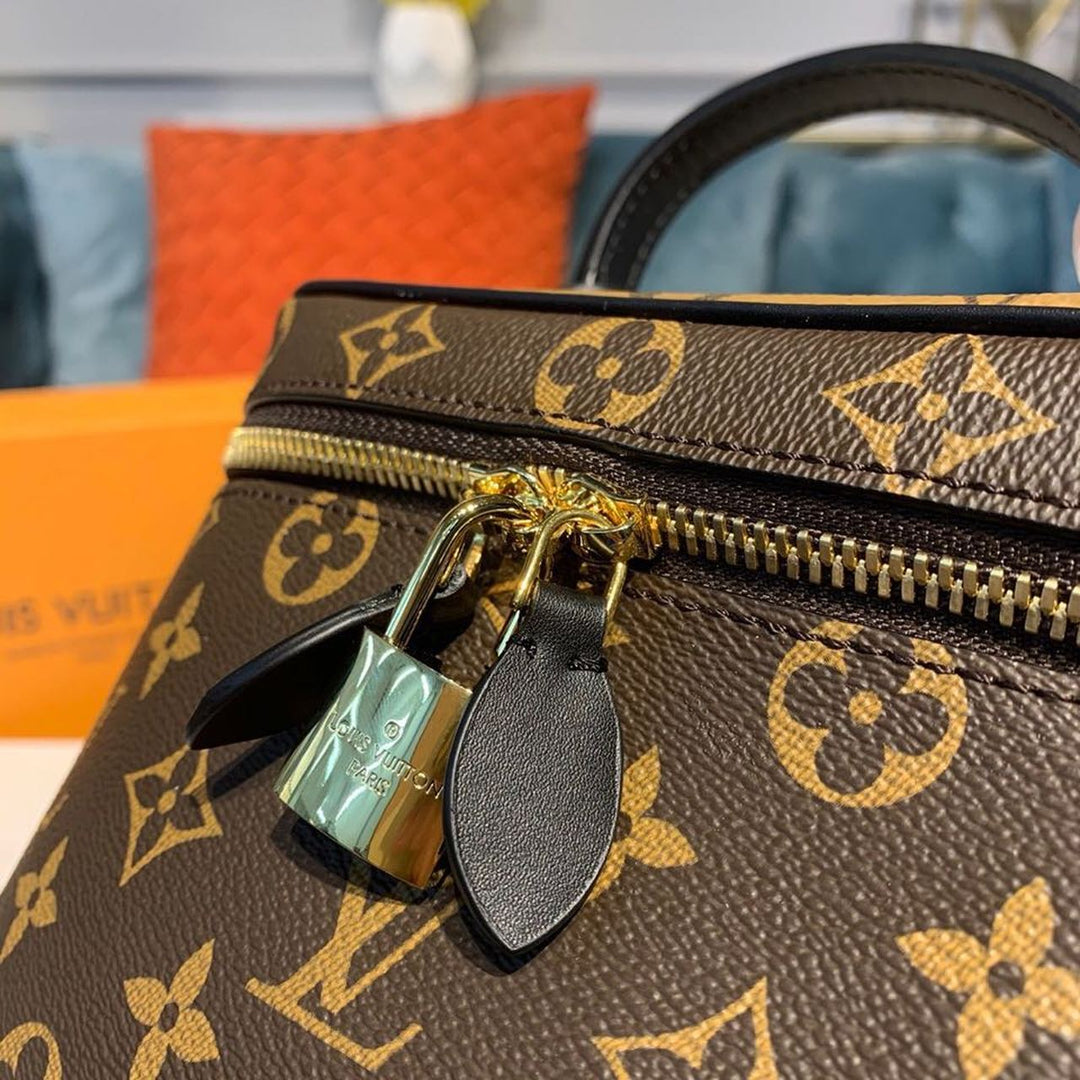 LV Vanity PM Monogram And Monogram Reverse Canvas By Nicolas Ghesquiere  7.5in/19cm M45165