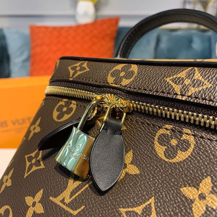 LV Vanity PM Monogram And Monogram Reverse Canvas By Nicolas Ghesquiere  7.5in/19cm M45165