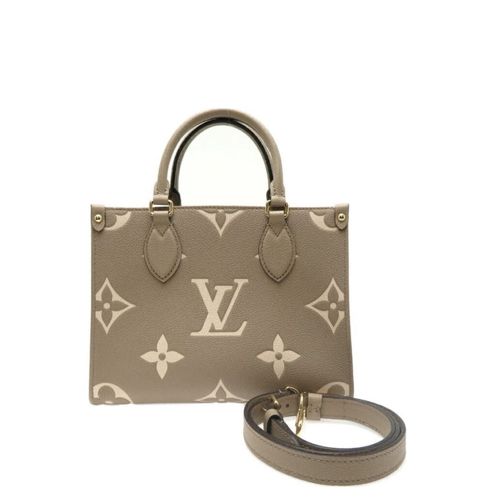 LV OnTheGo PM Bag Bicolor Light-Brown 25cm