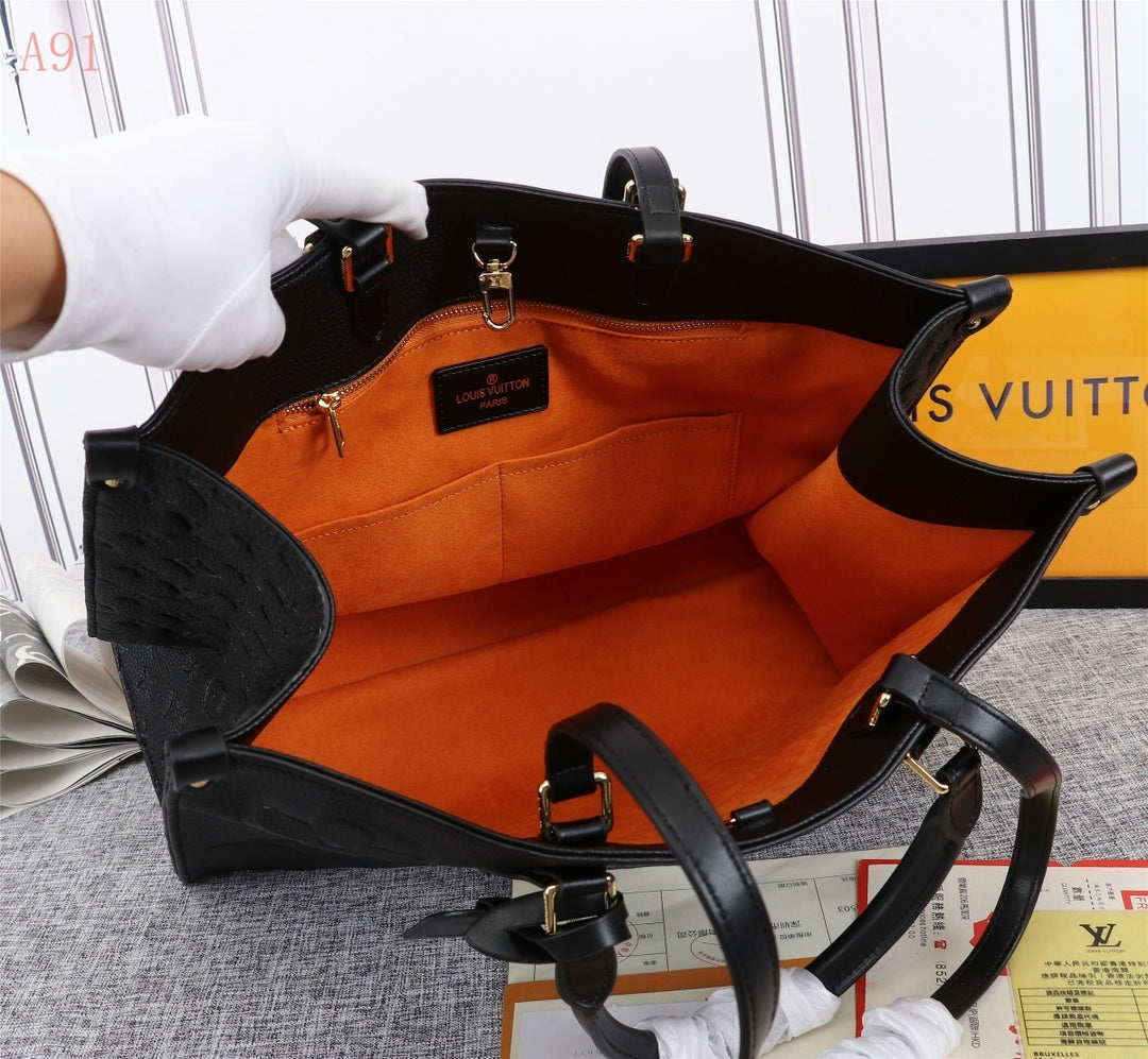 LV Onthego MM Monogram Empreinte Tote Bag