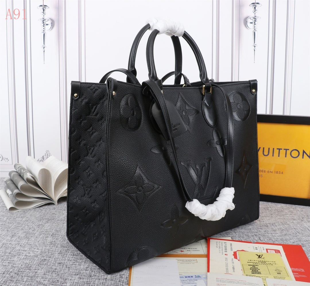 LV Onthego MM Monogram Empreinte Tote Bag