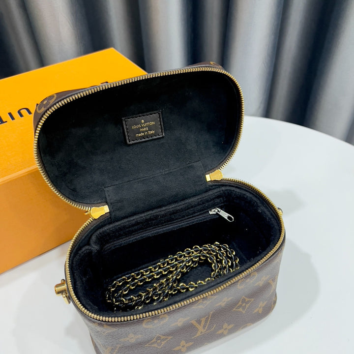 LV Vanity PM Monogram And Monogram Reverse Canvas By Nicolas Ghesquiere  7.5in/19cm M45165