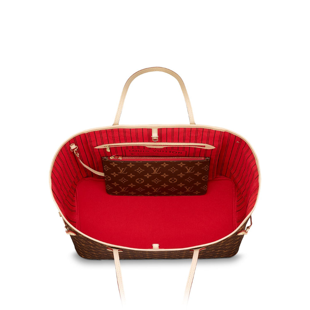 LV Neverfull GM Tote Bag Monogram Canvas Red For Women 15.7in/40cm M41181