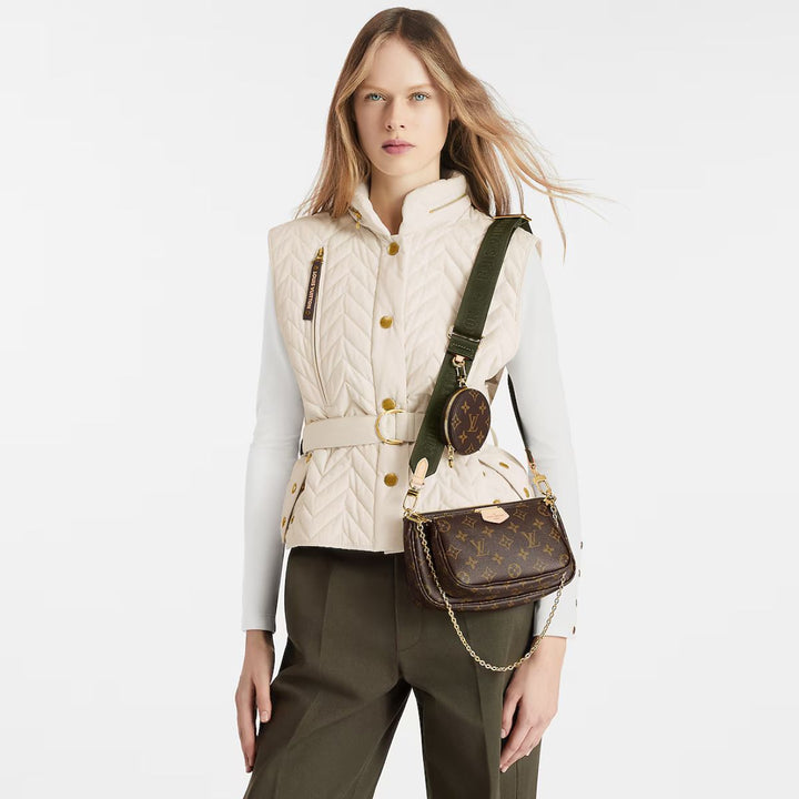 LV Multi Pochette Accessoires Monogram Canvas Khaki for Women 9.4in/24cm M44813