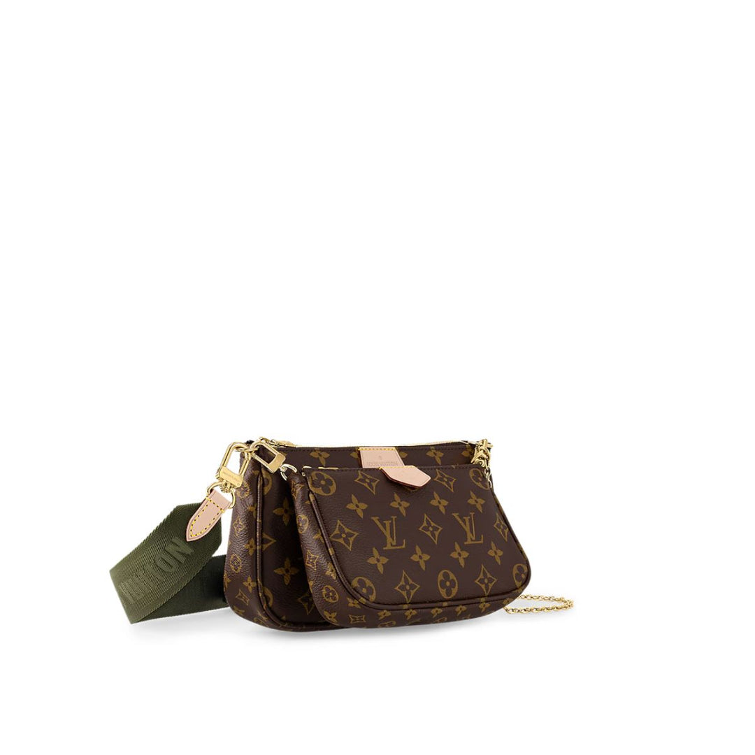 LV Multi Pochette Accessoires Monogram Canvas Khaki for Women 9.4in/24cm M44813