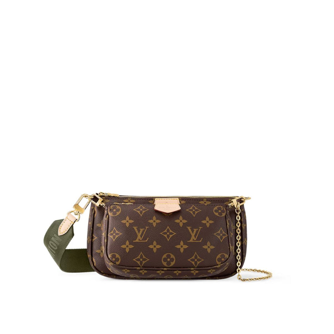 LV Multi Pochette Accessoires Monogram Canvas Khaki for Women 9.4in/24cm M44813