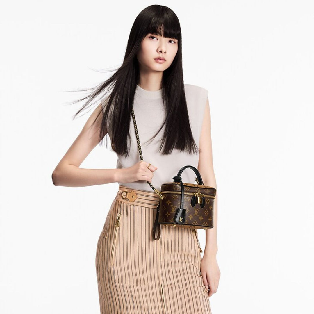LV Vanity PM Monogram And Monogram Reverse Canvas By Nicolas Ghesquiere  7.5in/19cm M45165