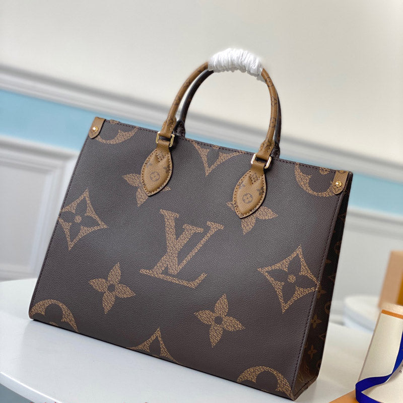 LV OnTheGo MM Monogram And Monogram Reverse Canvas