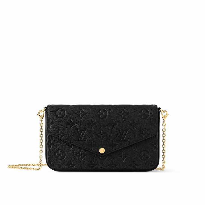 LV Félicie Pochette Monogram Empreinte Black 21cm/8.3in For Women M82477