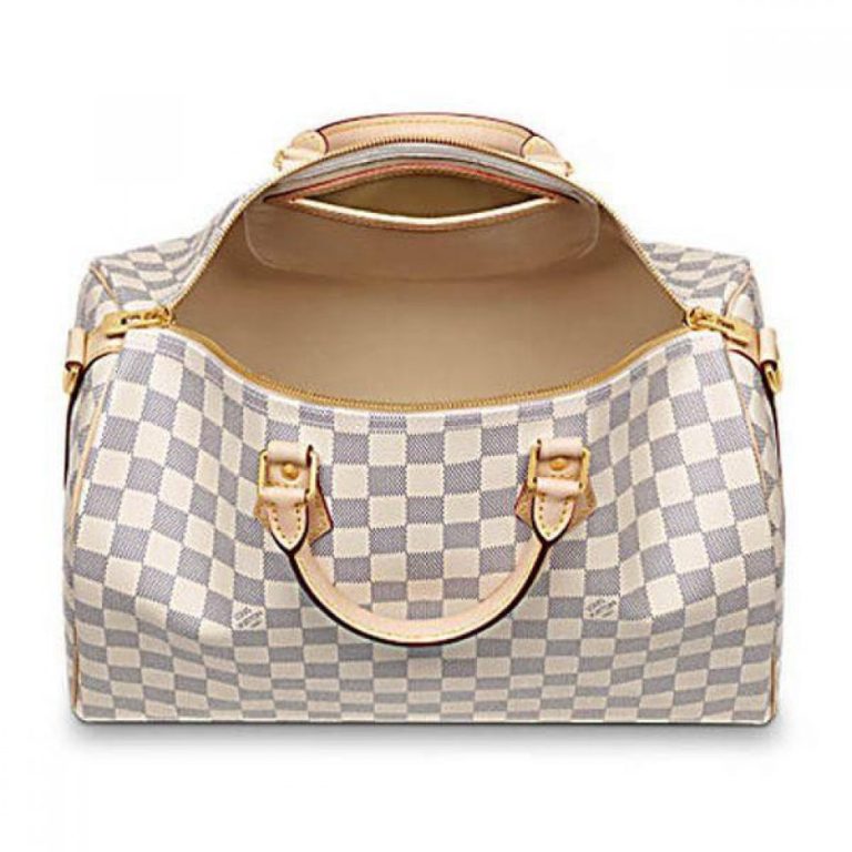Speedy Bandouliere 35 Damier Azur White
