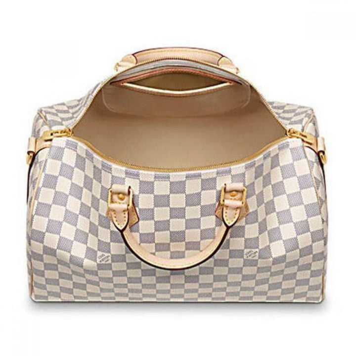 Speedy Bandouliere 35 Damier Azur White