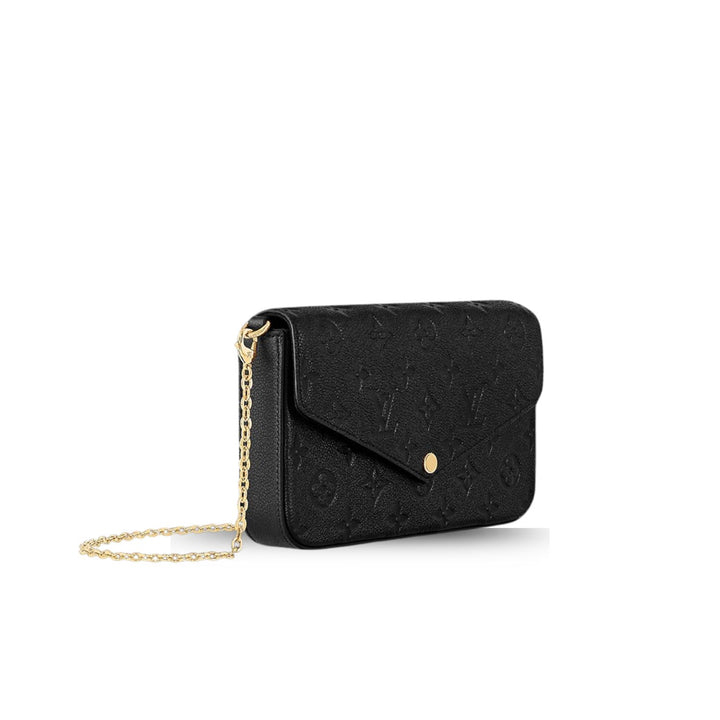 LV Félicie Pochette Monogram Empreinte Black 21cm/8.3in For Women M82477