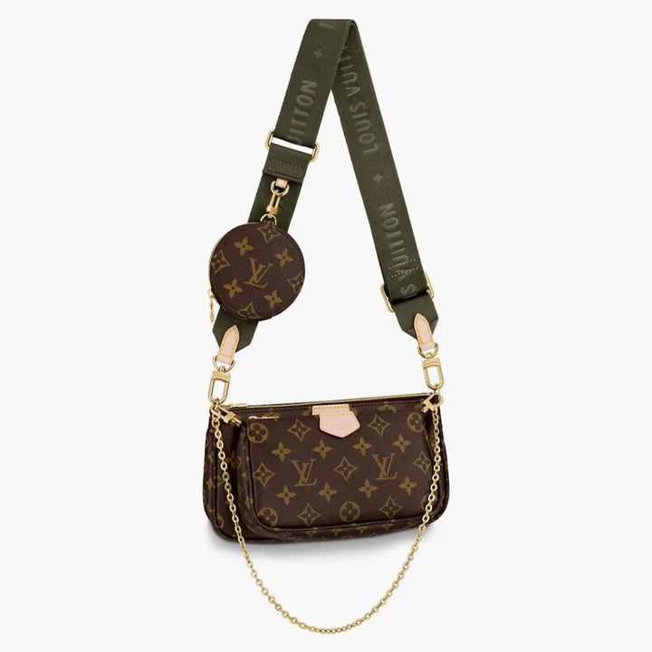 LV Multi Pochette Accessoires Monogram Canvas Khaki for Women 9.4in/24cm M44813