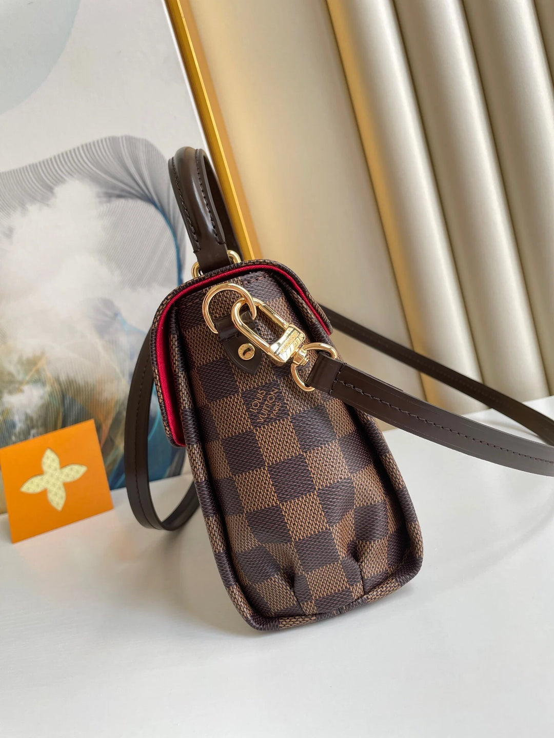 Damier Ebene Croisette 25Cm N53000, Designer Handbags, Womens Purse, luxury bags