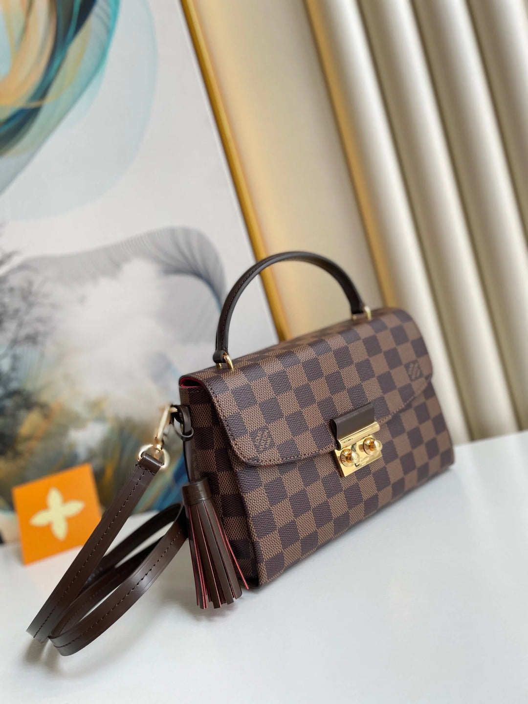 Damier Ebene Croisette 25Cm N53000, Designer Handbags, Womens Purse, luxury bags